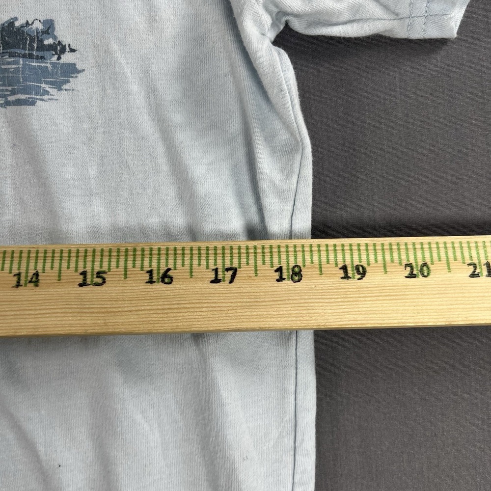 Authentic Buc-ee's On My Mind T Shirt Tee Medium Light Blue Kitsch Mountains - Picture 3 of 6